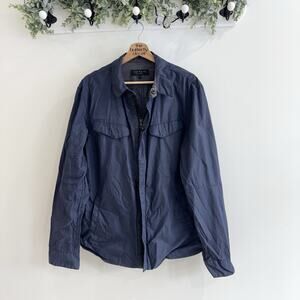 Men’s Rag & Bone Navy Lightweight Rain Jacket XL P810